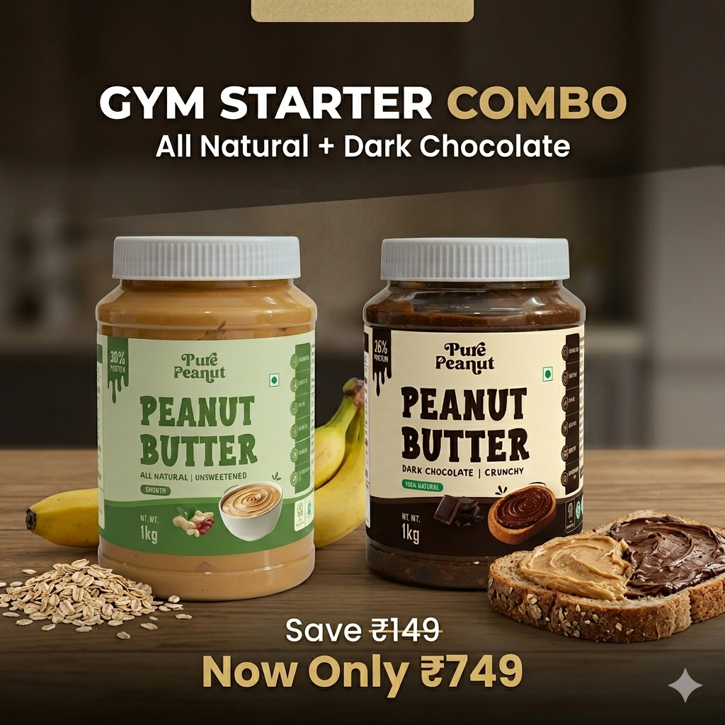 Gym Starter Combo  All Natural + Dark Chocolate Peanut Butter
