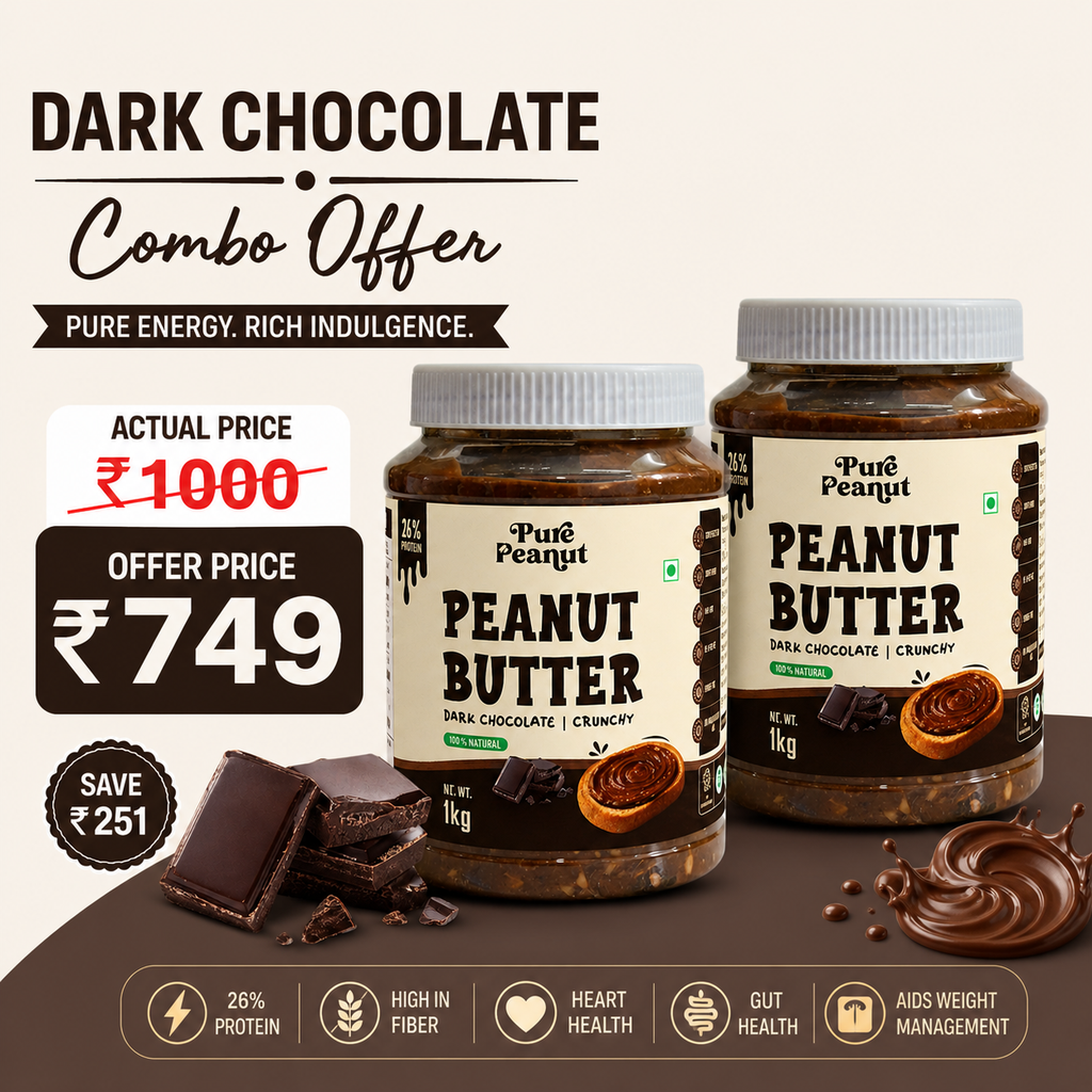 Dark Chocolate Peanut Butter Combo (2 x 1kg) Crunchy